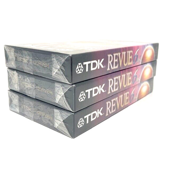 Lot of 3 TDK VHS Blank Tapes Revue 6 Hrs T-120 NEW - Picture 3 of 4